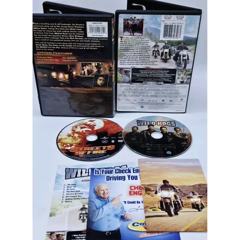 Sony DVP-SR210P DVD Player Bundle with Remote - Streets of Fire, Wild Hogs DVDs